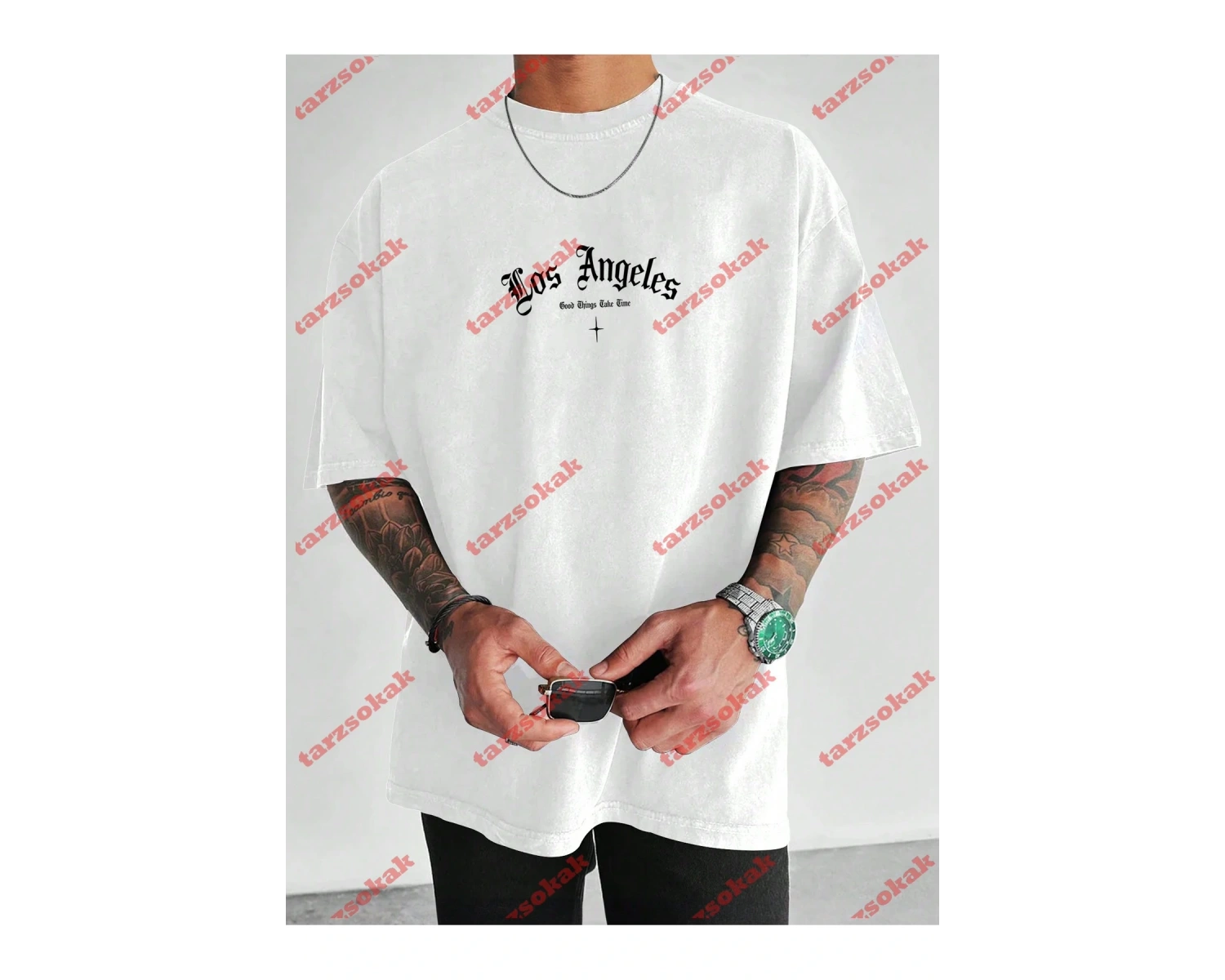 Model 3731 Erkek Yazlık Yuvarlak Yaka Kısa Kollu Günlük Tişört, Yaz