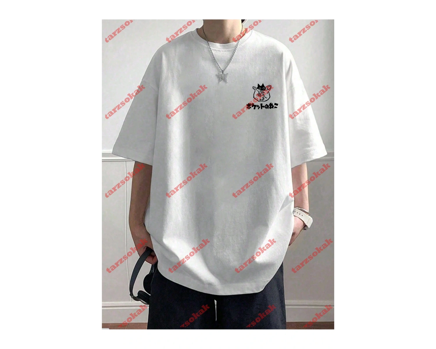 Model 3738 Erkek Yazlık Yuvarlak Yaka Kısa Kollu Günlük Tişört, Yaz