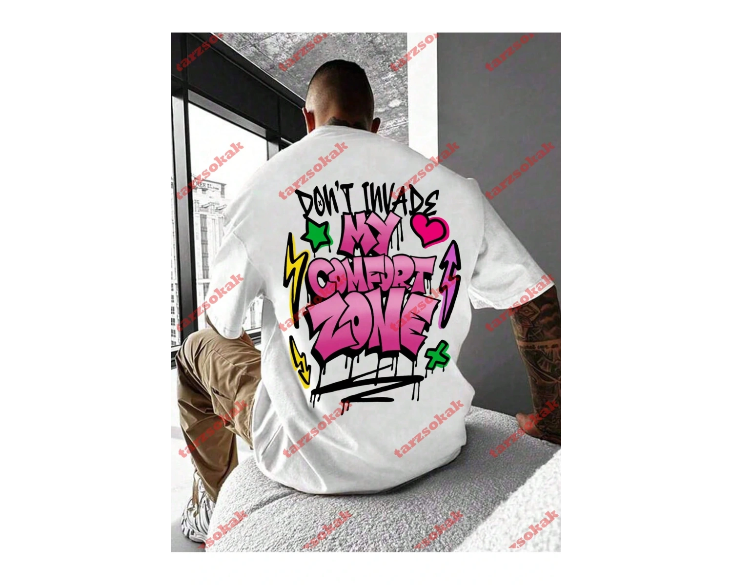 Model 3754 Erkek Yazlık Yuvarlak Yaka Kısa Kollu Günlük Tişört, Yaz