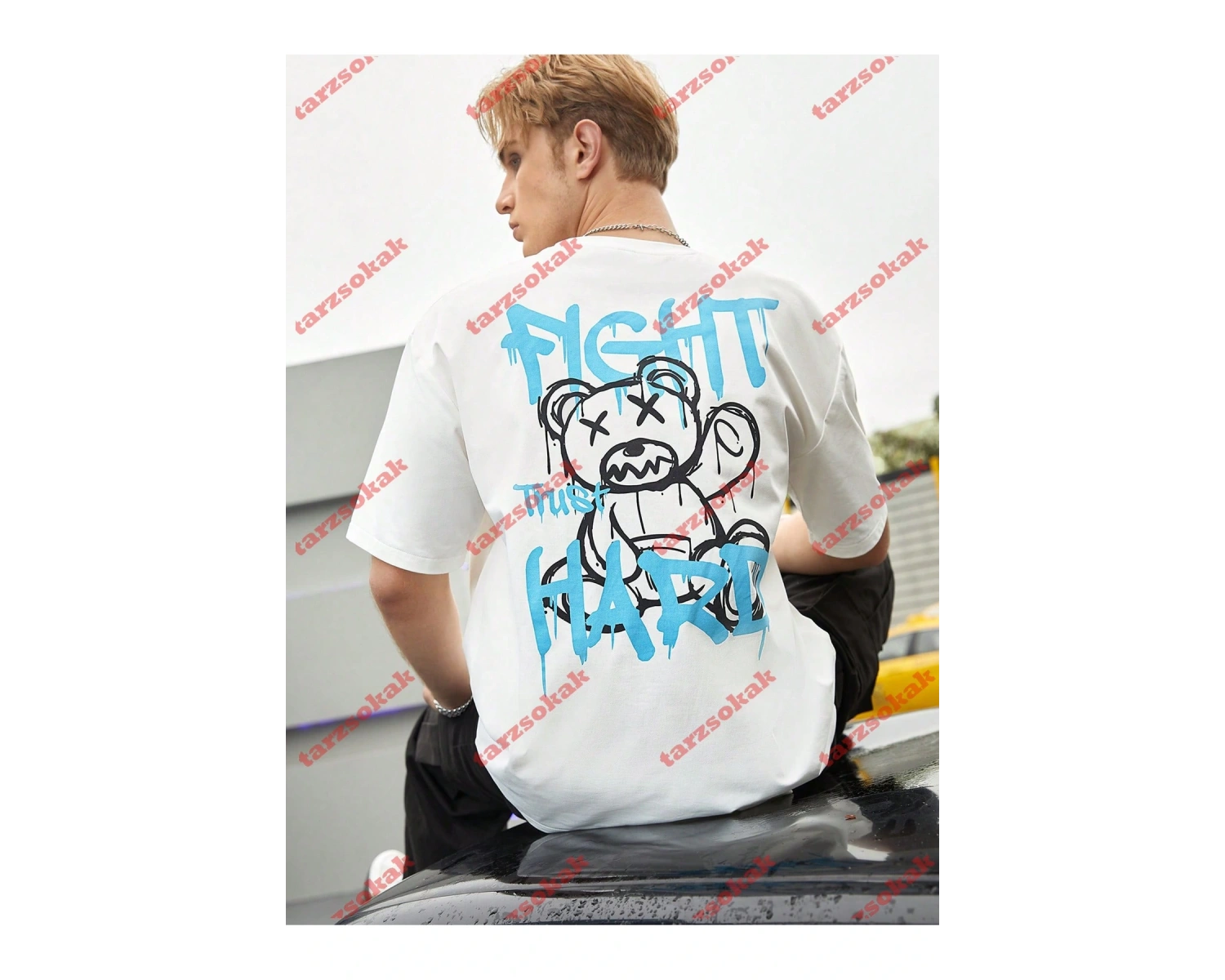 Model 3755 Erkek Yazlık Yuvarlak Yaka Kısa Kollu Günlük Tişört, Yaz