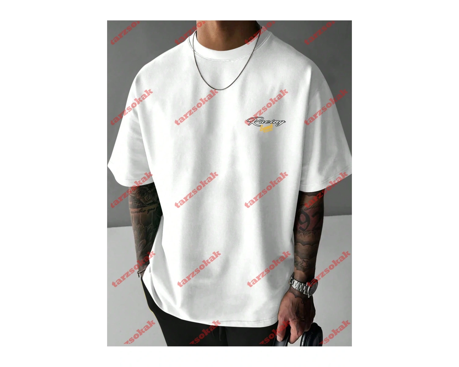 Model 3766 Erkek Yazlık Yuvarlak Yaka Kısa Kollu Günlük Tişört, Yaz