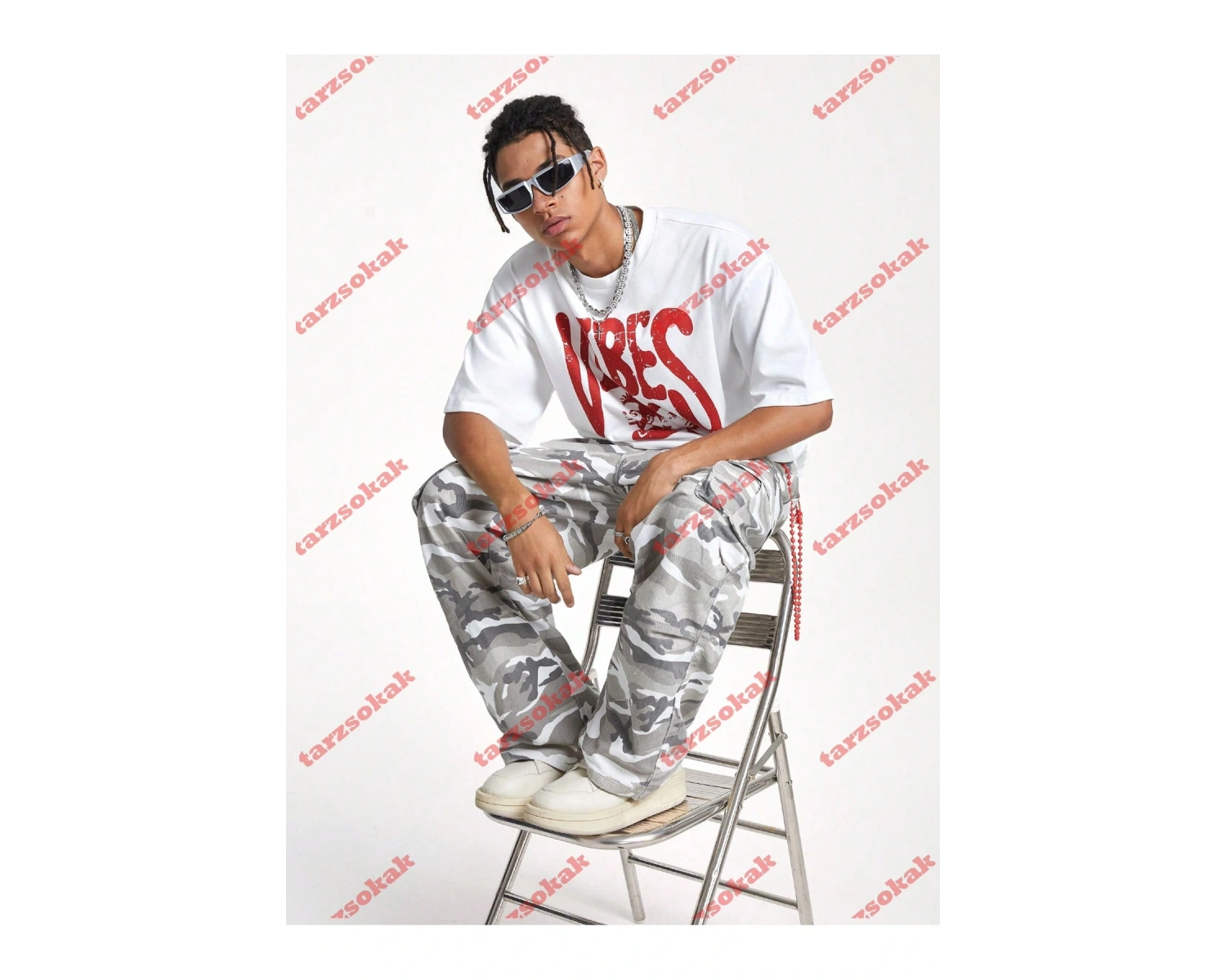 Model 3776 Erkek Yazlık Yuvarlak Yaka Kısa Kollu Günlük Tişört, Yaz