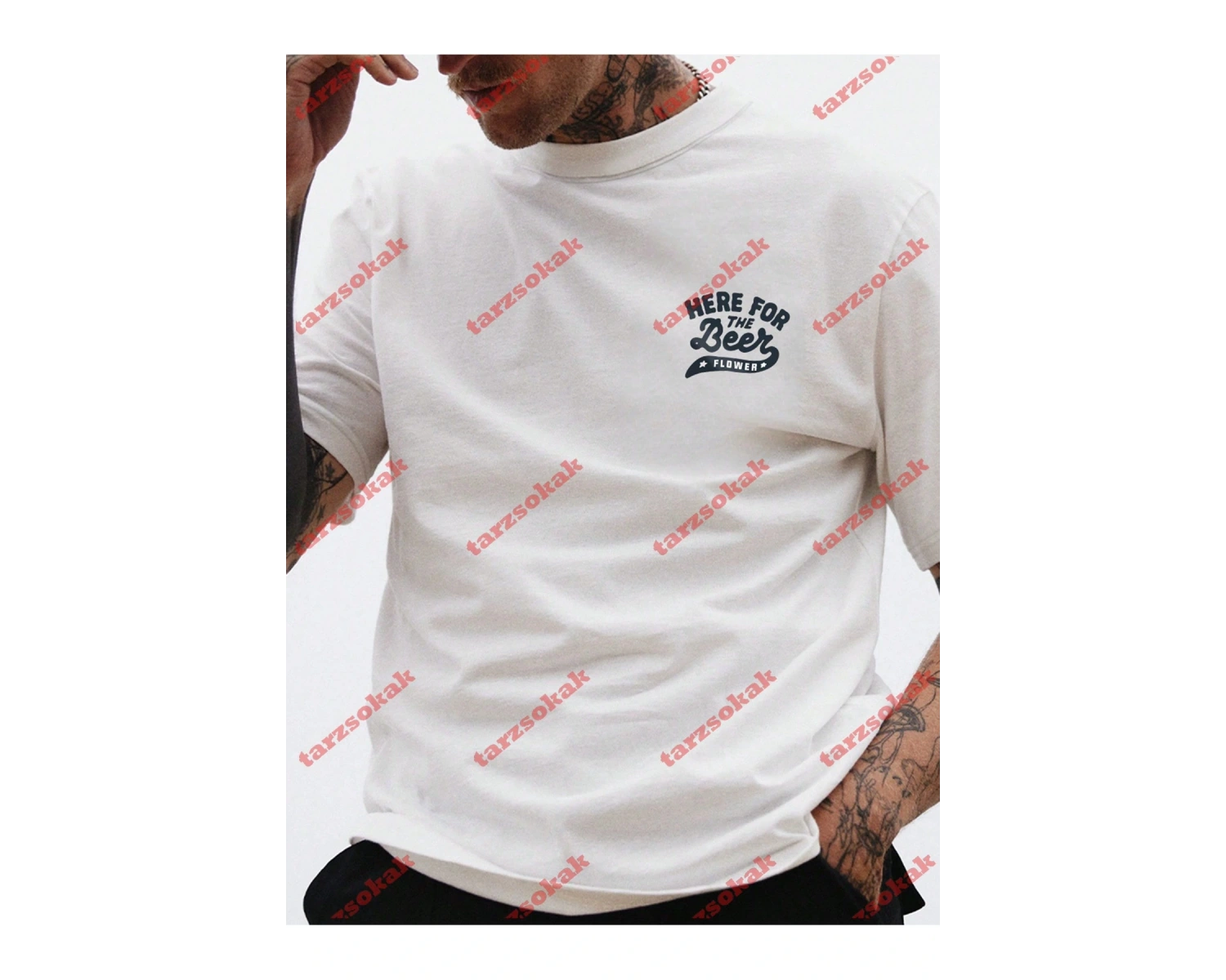 Model 3780 Erkek Yazlık Yuvarlak Yaka Kısa Kollu Günlük Tişört, Yaz