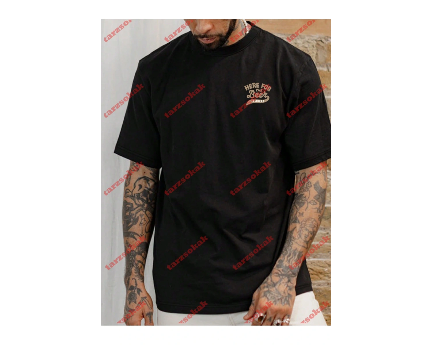 Model 3780 Erkek Yazlık Yuvarlak Yaka Kısa Kollu Günlük Tişört, Yaz