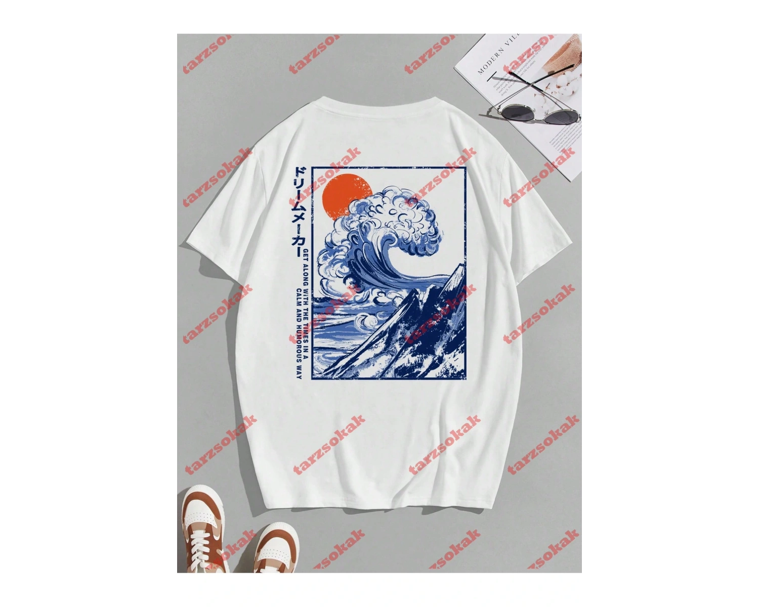 Model 3781 Erkek Yazlık Yuvarlak Yaka Kısa Kollu Günlük Tişört, Yaz