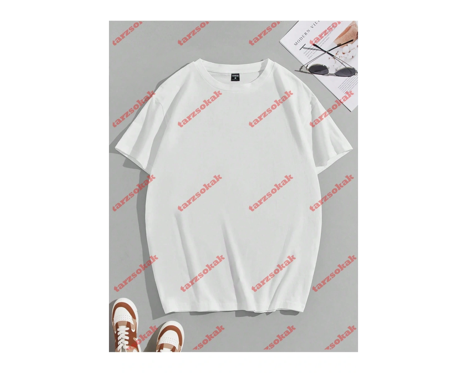 Model 3781 Erkek Yazlık Yuvarlak Yaka Kısa Kollu Günlük Tişört, Yaz