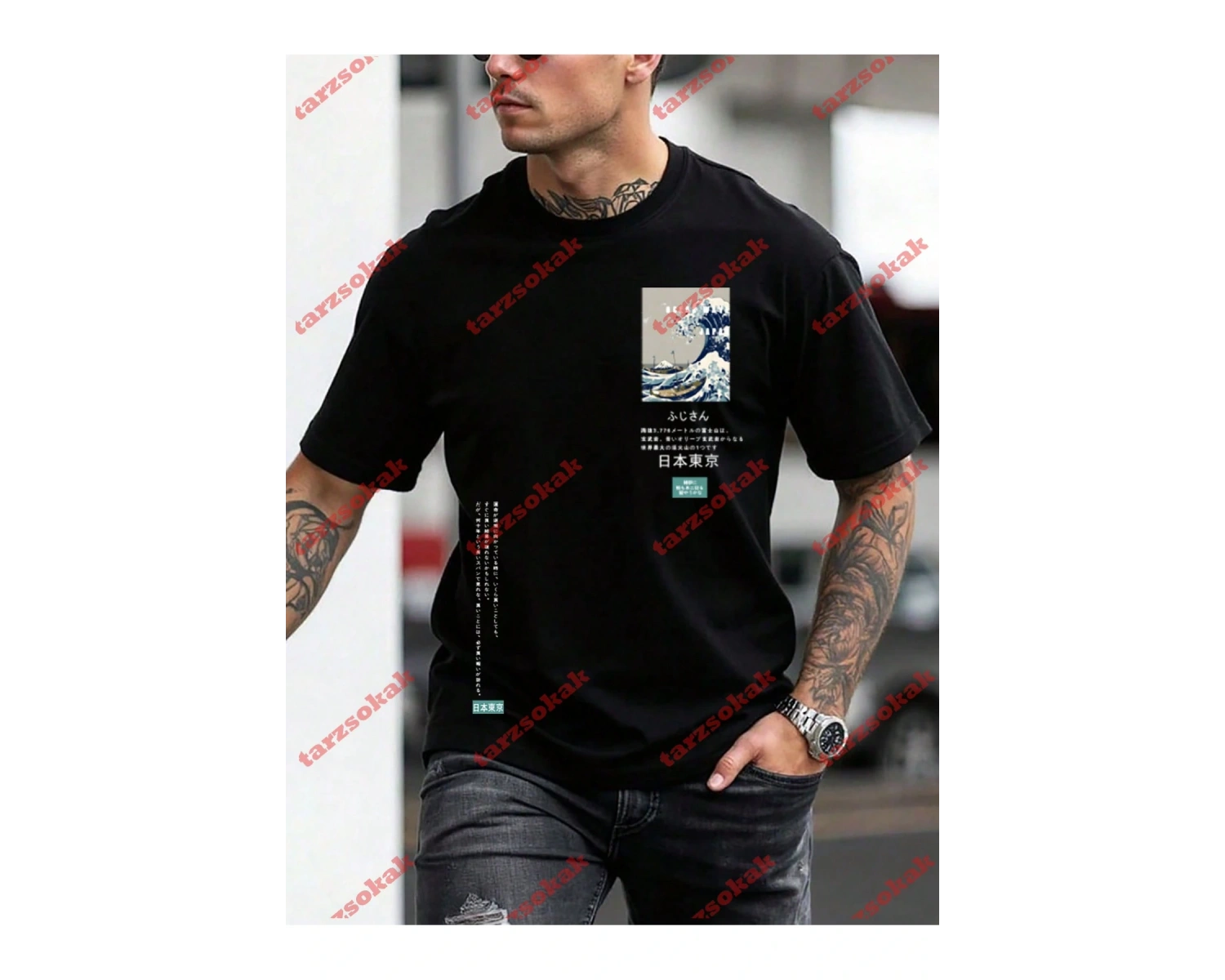 Model 3797 Erkek Yazlık Yuvarlak Yaka Kısa Kollu Günlük Tişört, Yaz