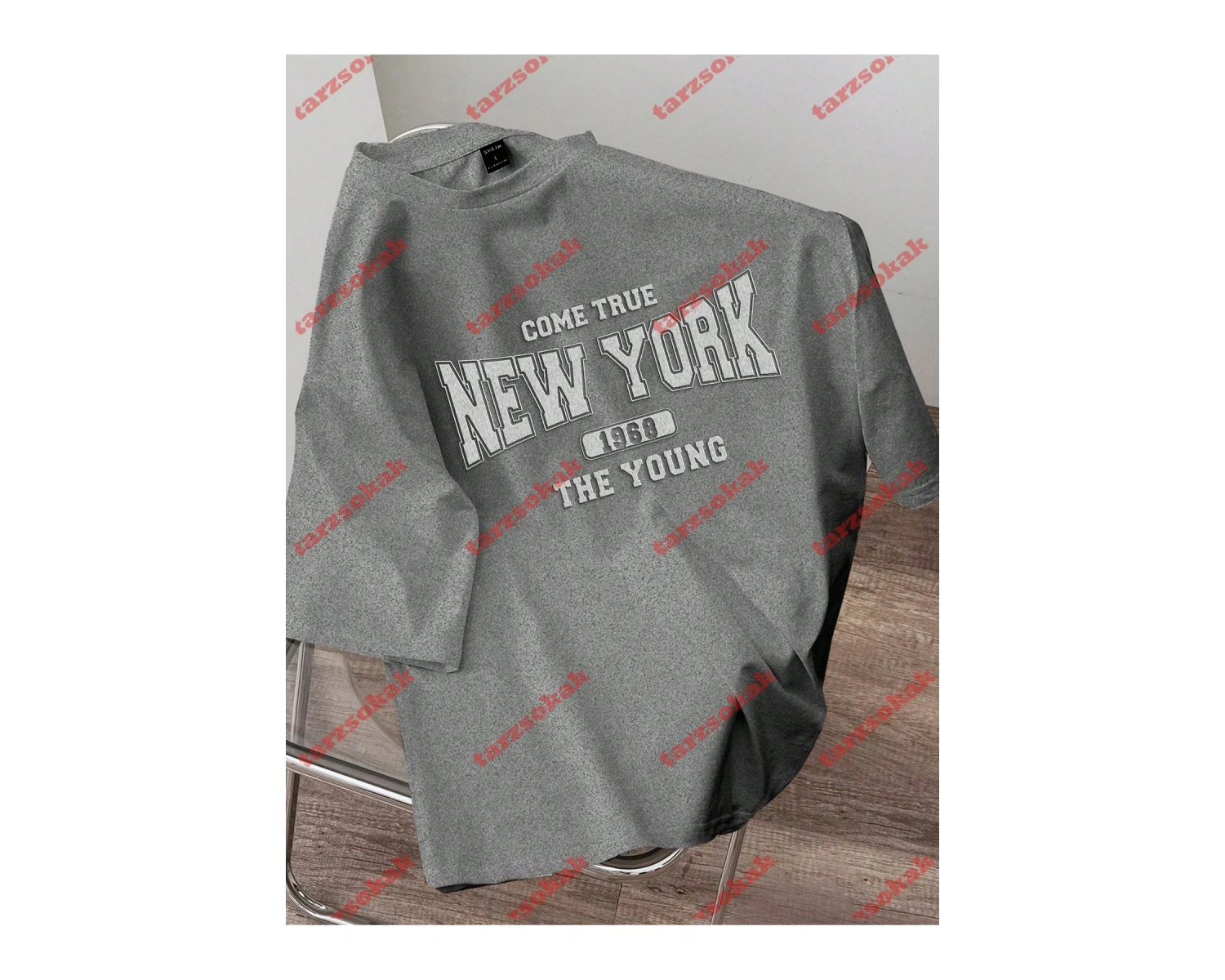 Model 3800 Erkek Yazlık Yuvarlak Yaka Kısa Kollu Günlük Tişört, Yaz