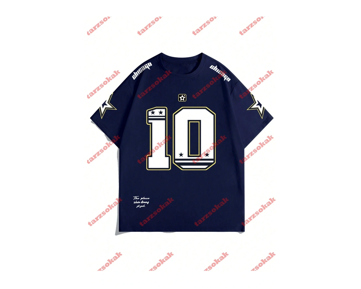 Model 3807 Erkek Yazlık Yuvarlak Yaka Kısa Kollu Günlük Tişört, Yaz