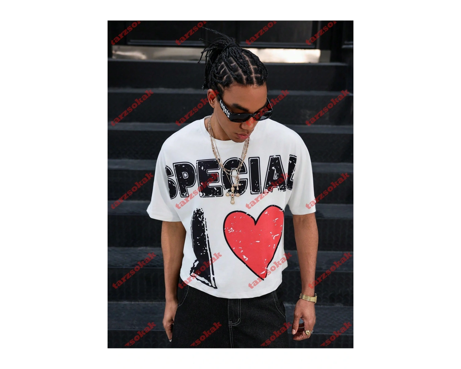 Model 3811 Erkek Yazlık Yuvarlak Yaka Kısa Kollu Günlük Tişört, Yaz