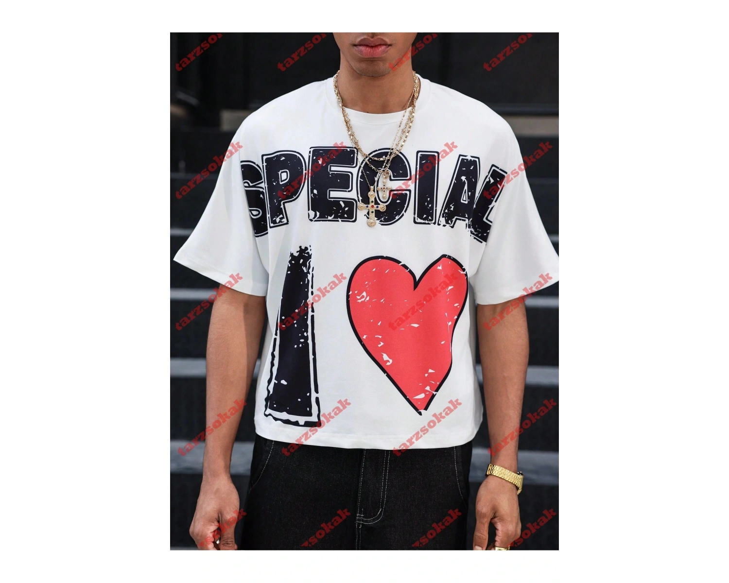 Model 3811 Erkek Yazlık Yuvarlak Yaka Kısa Kollu Günlük Tişört, Yaz