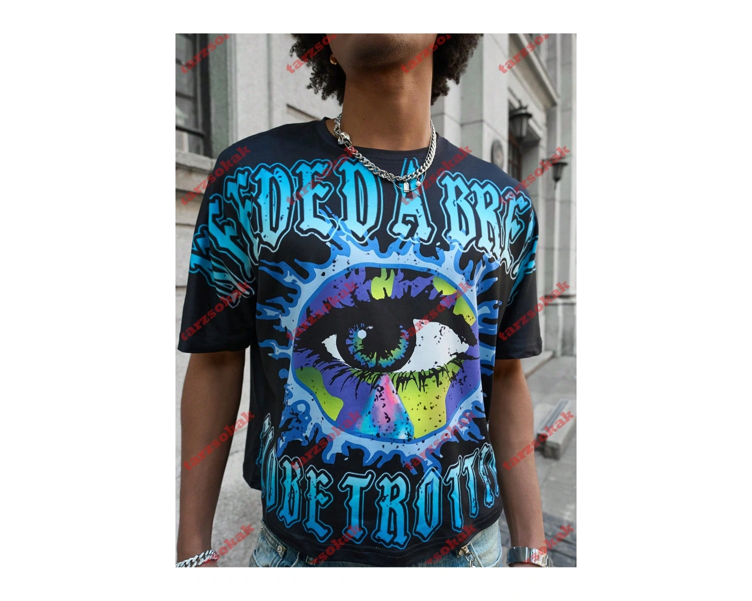 Model 3811 Erkek Yazlık Yuvarlak Yaka Kısa Kollu Günlük Tişört, Yaz