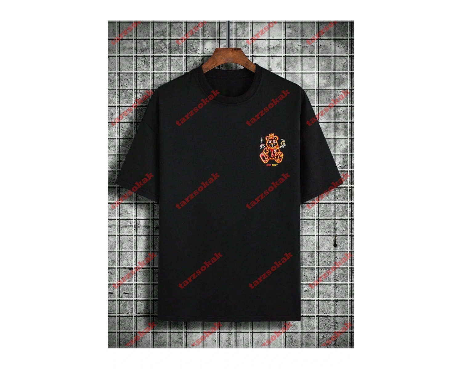 Model 3815 Erkek Yazlık Yuvarlak Yaka Kısa Kollu Günlük Tişört, Yaz