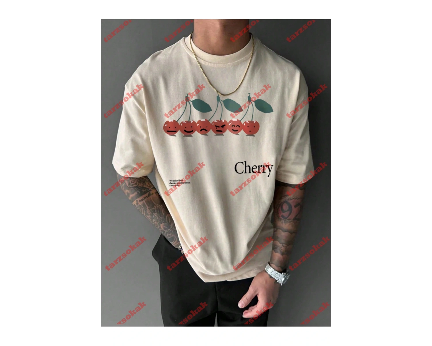 Model 3816 Erkek Yazlık Yuvarlak Yaka Kısa Kollu Günlük Tişört, Yaz