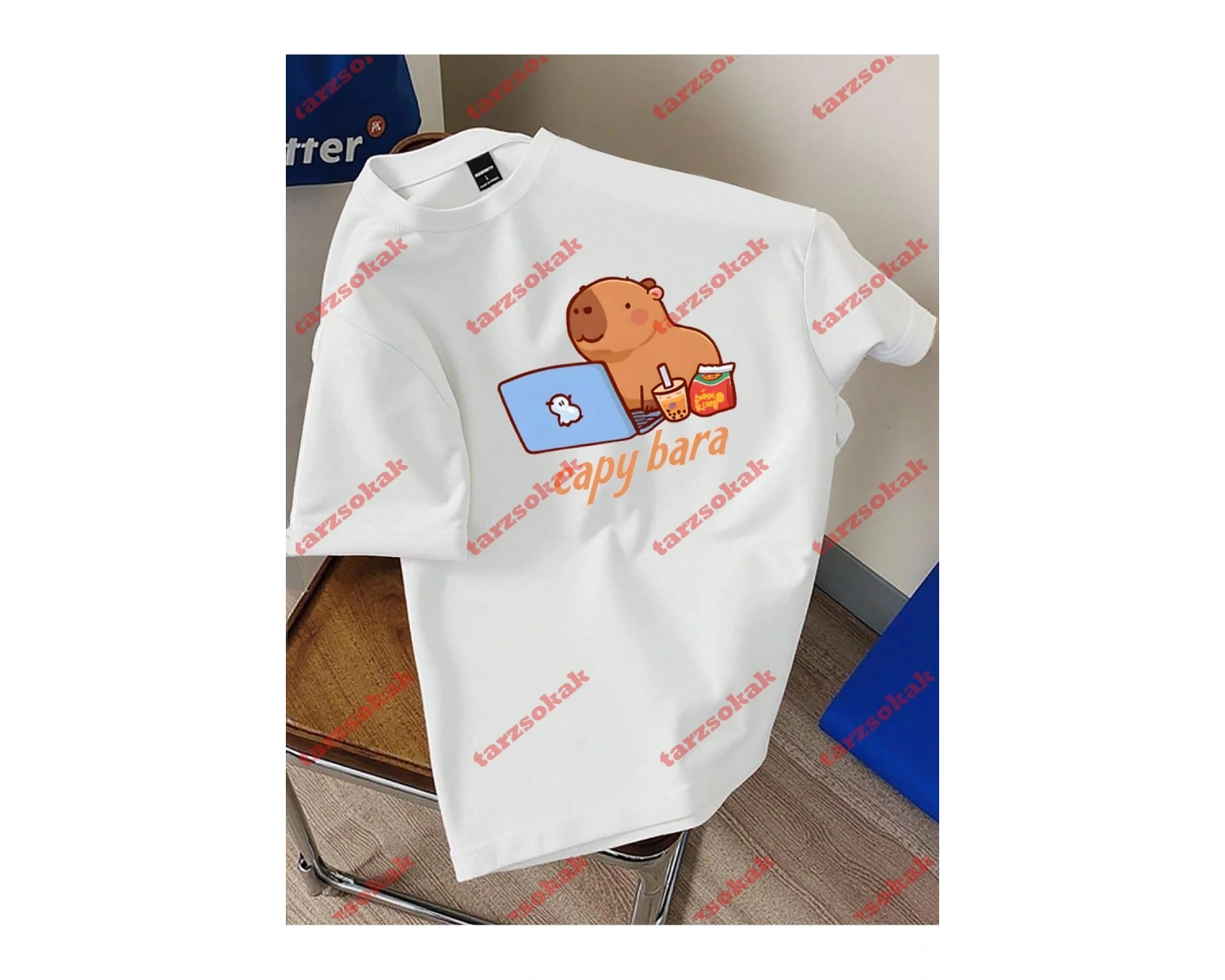 Model 3827 Erkek Yazlık Yuvarlak Yaka Kısa Kollu Günlük Tişört, Yaz