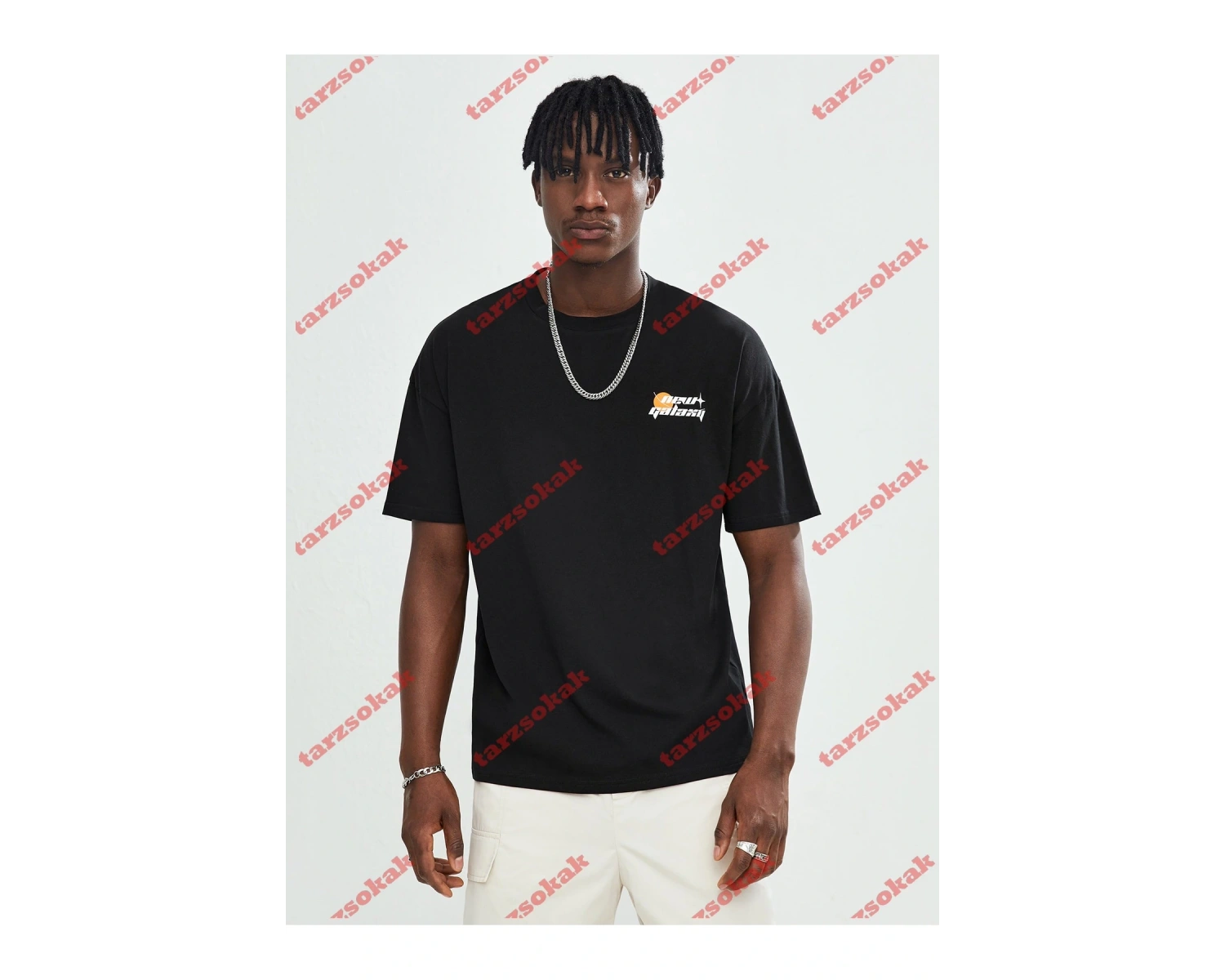 Model 3845 Erkek Yazlık Yuvarlak Yaka Kısa Kollu Günlük Tişört, Yaz