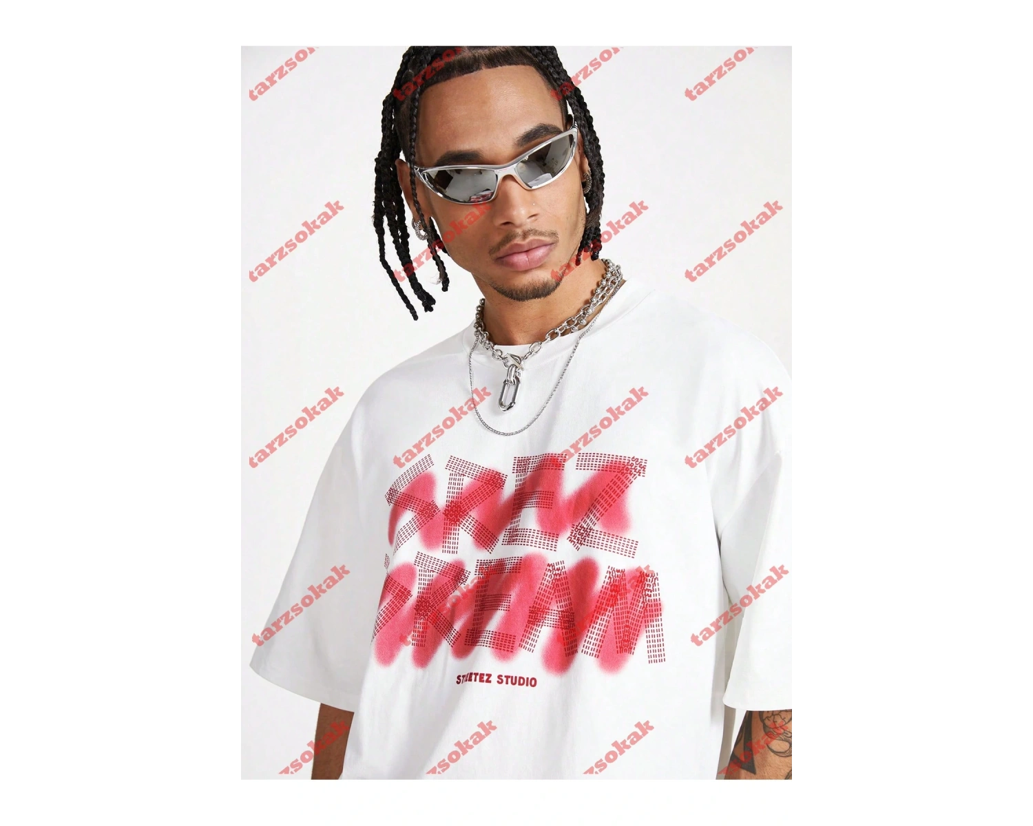 Model 3856 Erkek Yazlık Yuvarlak Yaka Kısa Kollu Günlük Tişört, Yaz