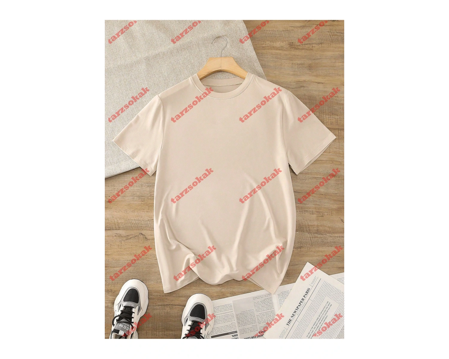 Model 3872 Erkek Yazlık Yuvarlak Yaka Kısa Kollu Günlük Tişört, Yaz