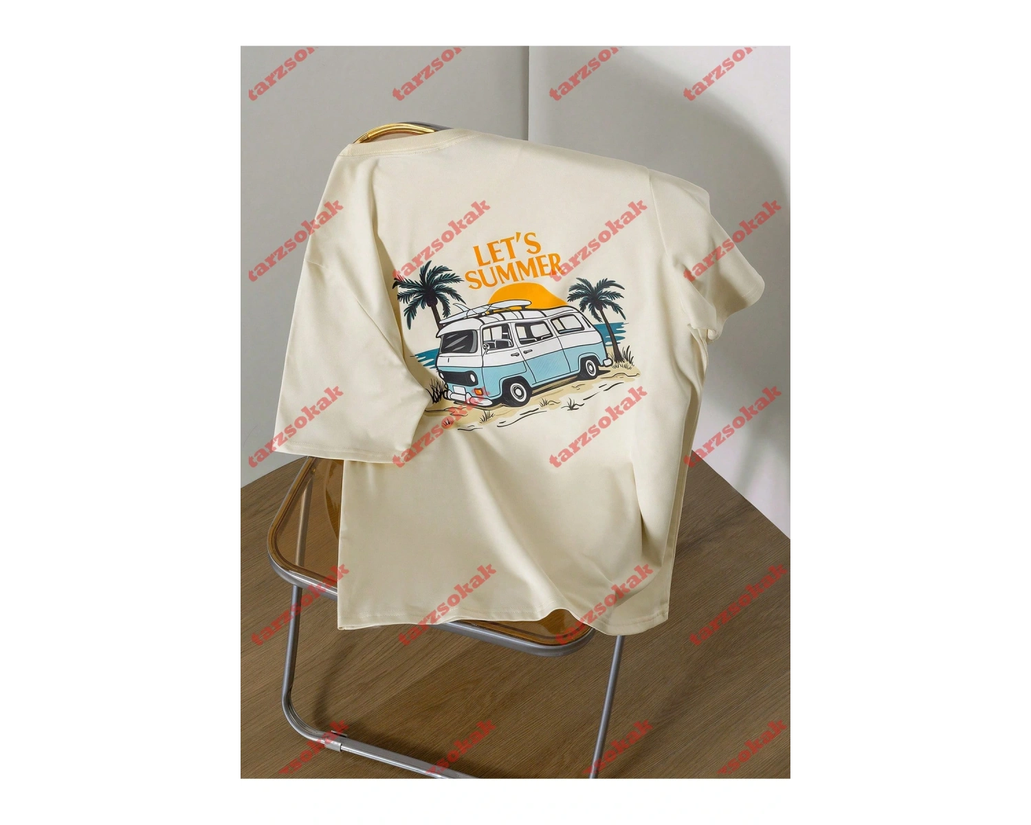 Model 3876 Erkek Yazlık Yuvarlak Yaka Kısa Kollu Günlük Tişört, Yaz