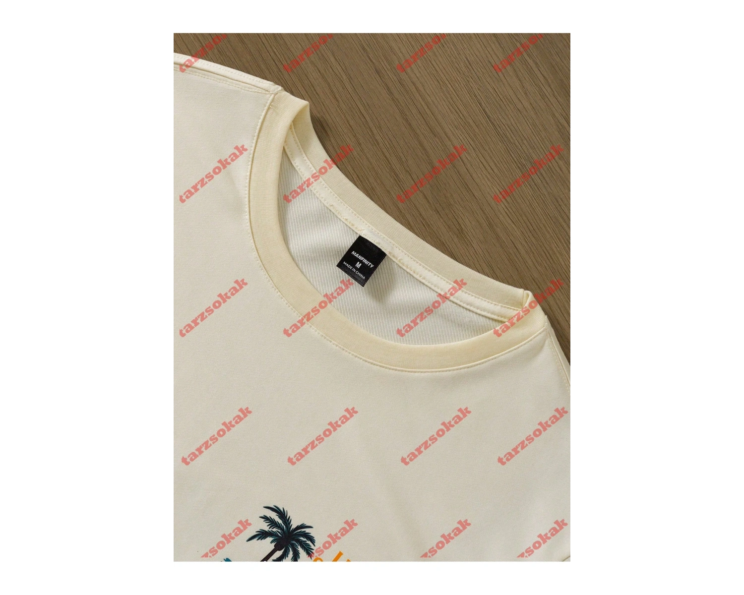 Model 3876 Erkek Yazlık Yuvarlak Yaka Kısa Kollu Günlük Tişört, Yaz