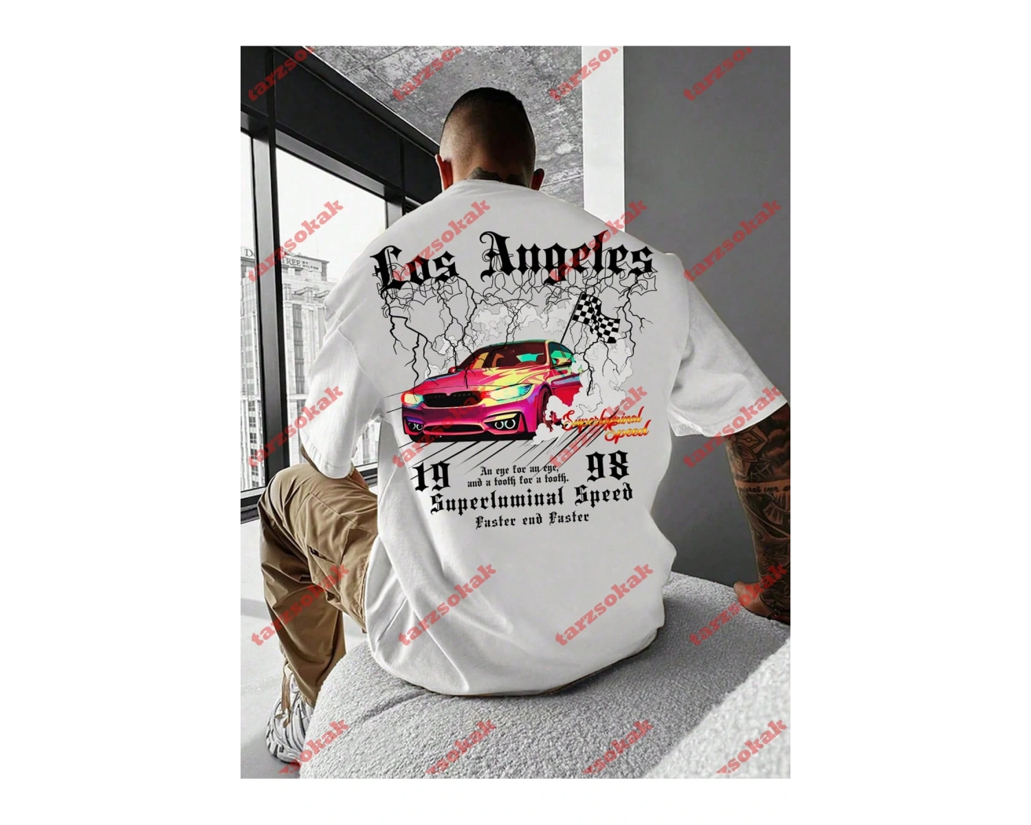 Model 3885 Erkek Yazlık Yuvarlak Yaka Kısa Kollu Günlük Tişört, Yaz