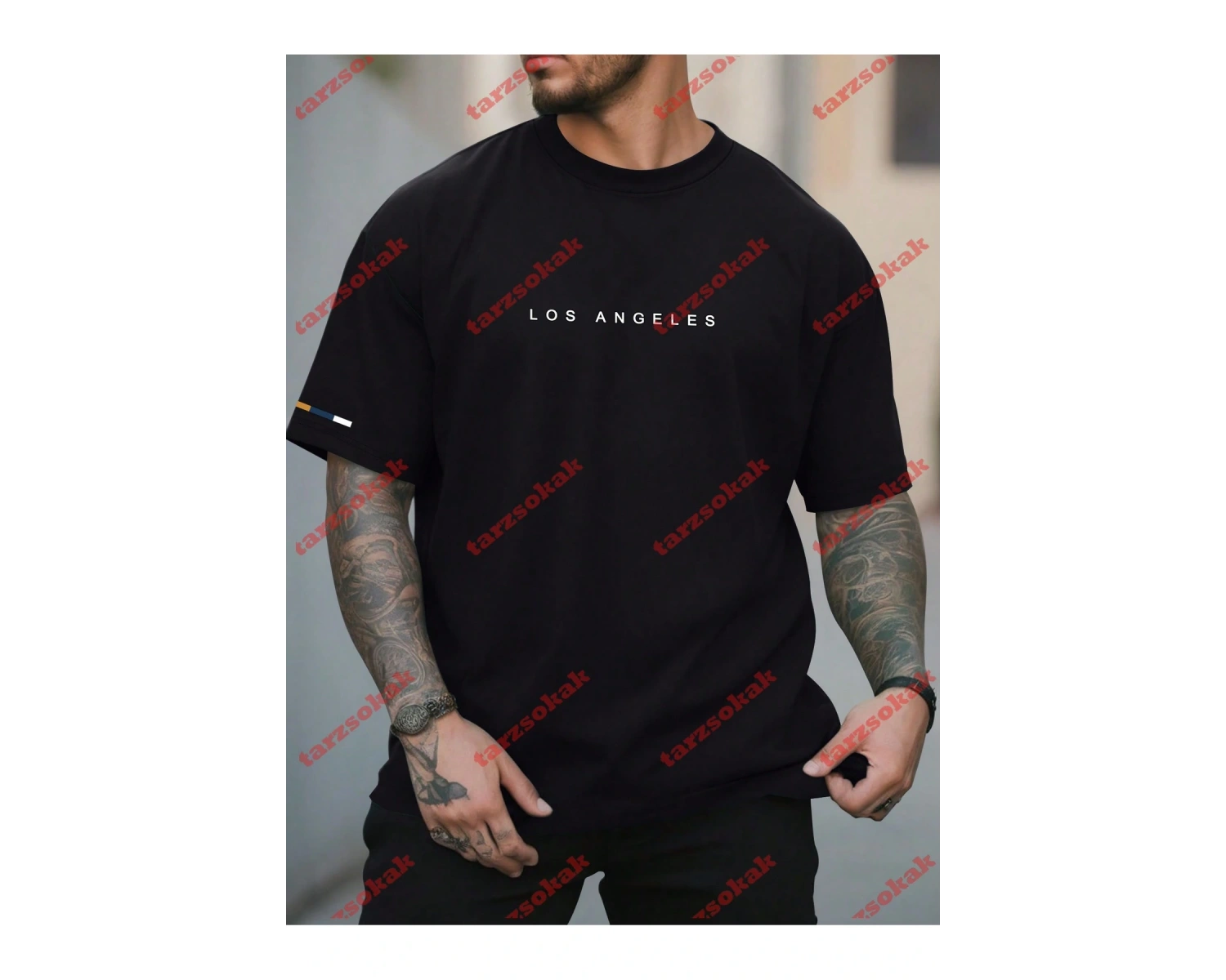 Model 3897 Erkek Yazlık Yuvarlak Yaka Kısa Kollu Günlük Tişört, Yaz