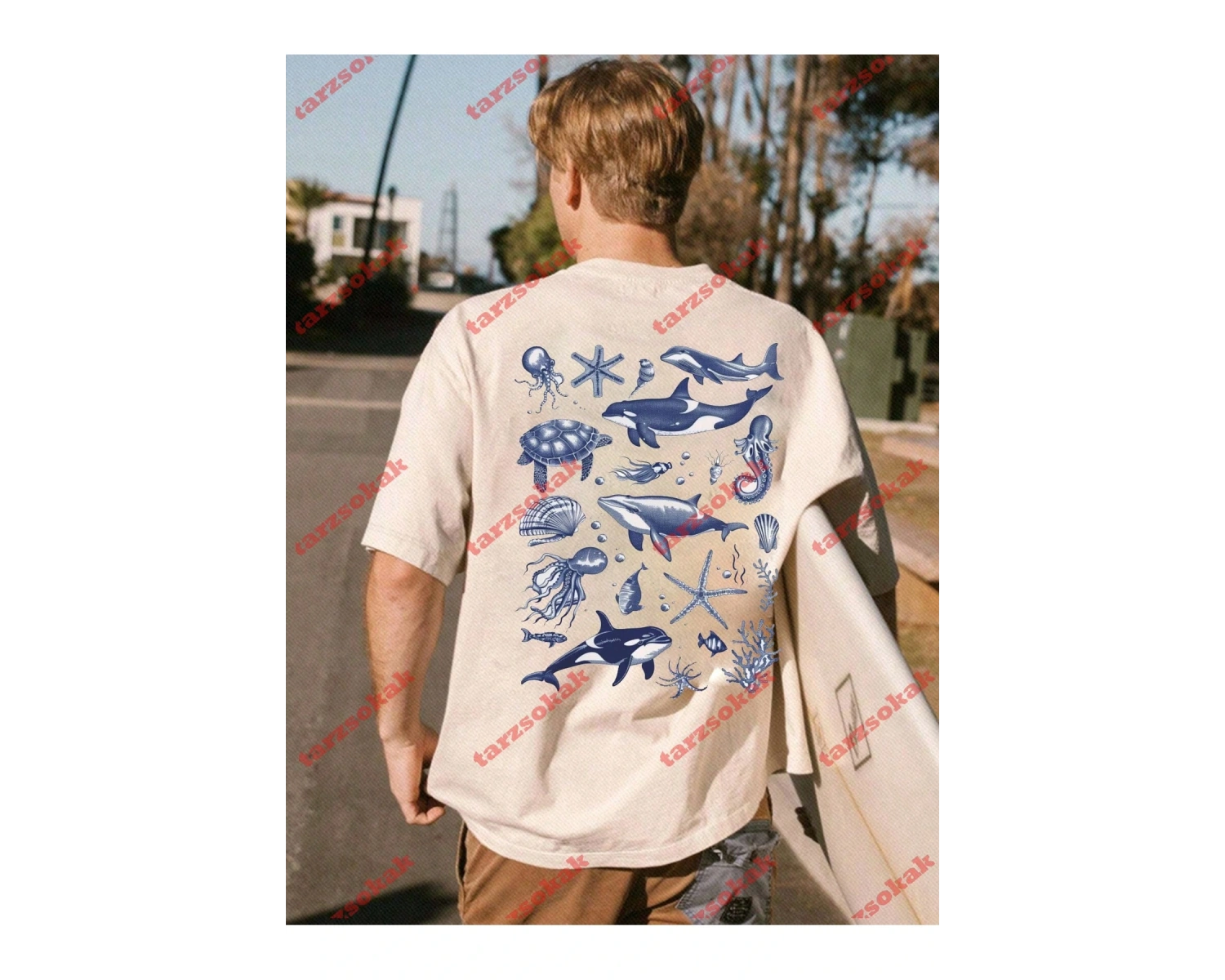 Model 3899 Erkek Yazlık Yuvarlak Yaka Kısa Kollu Günlük Tişört, Yaz