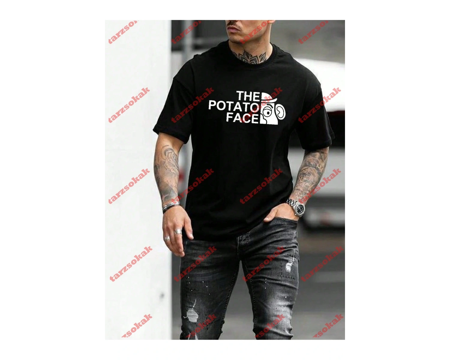 Model 3900 Erkek Yazlık Yuvarlak Yaka Kısa Kollu Günlük Tişört, Yaz