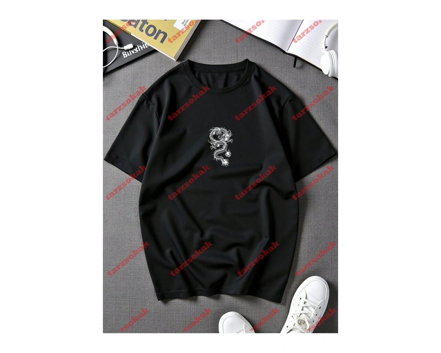 Model 3902 Erkek Yazlık Yuvarlak Yaka Kısa Kollu Günlük Tişört, Yaz