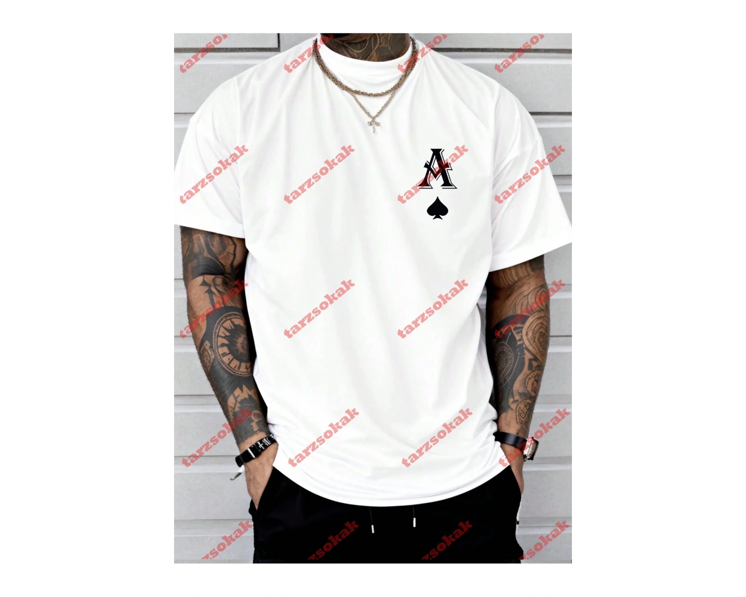 Model 3903 Erkek Yazlık Yuvarlak Yaka Kısa Kollu Günlük Tişört, Yaz