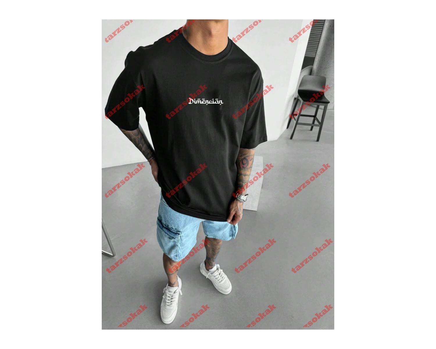 Model 3910 Erkek Yazlık Yuvarlak Yaka Kısa Kollu Günlük Tişört, Yaz