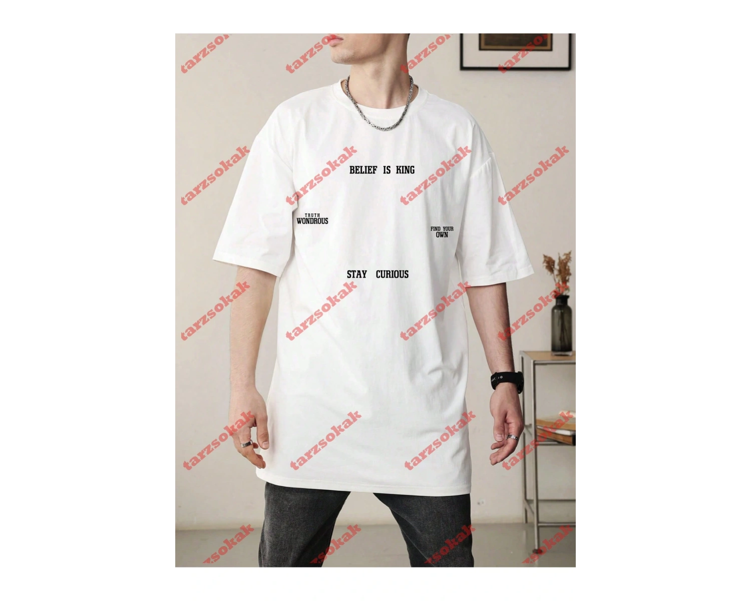 Model 3915 Erkek Yazlık Yuvarlak Yaka Kısa Kollu Günlük Tişört, Yaz