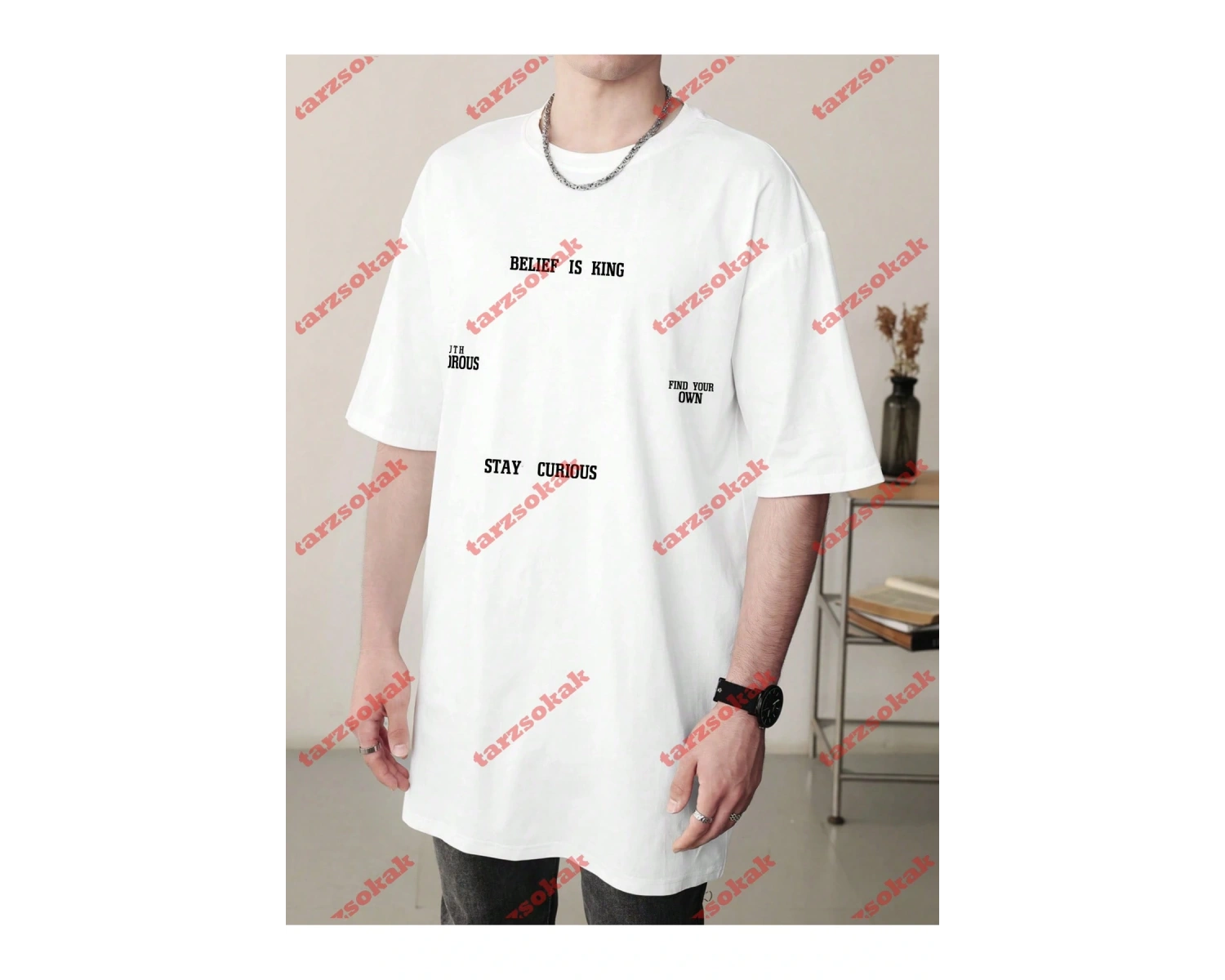 Model 3915 Erkek Yazlık Yuvarlak Yaka Kısa Kollu Günlük Tişört, Yaz