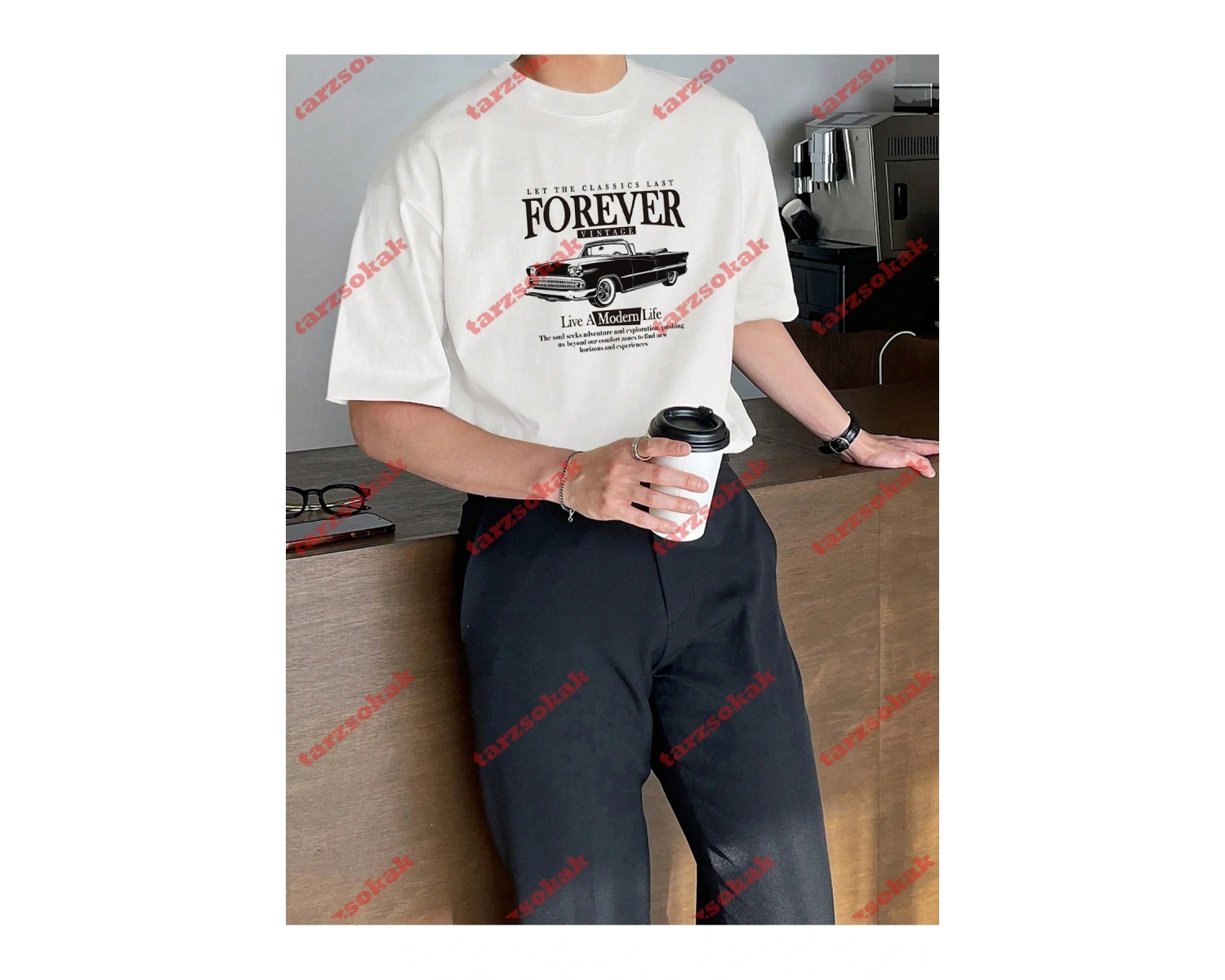 Model 3918 Erkek Yazlık Yuvarlak Yaka Kısa Kollu Günlük Tişört, Yaz