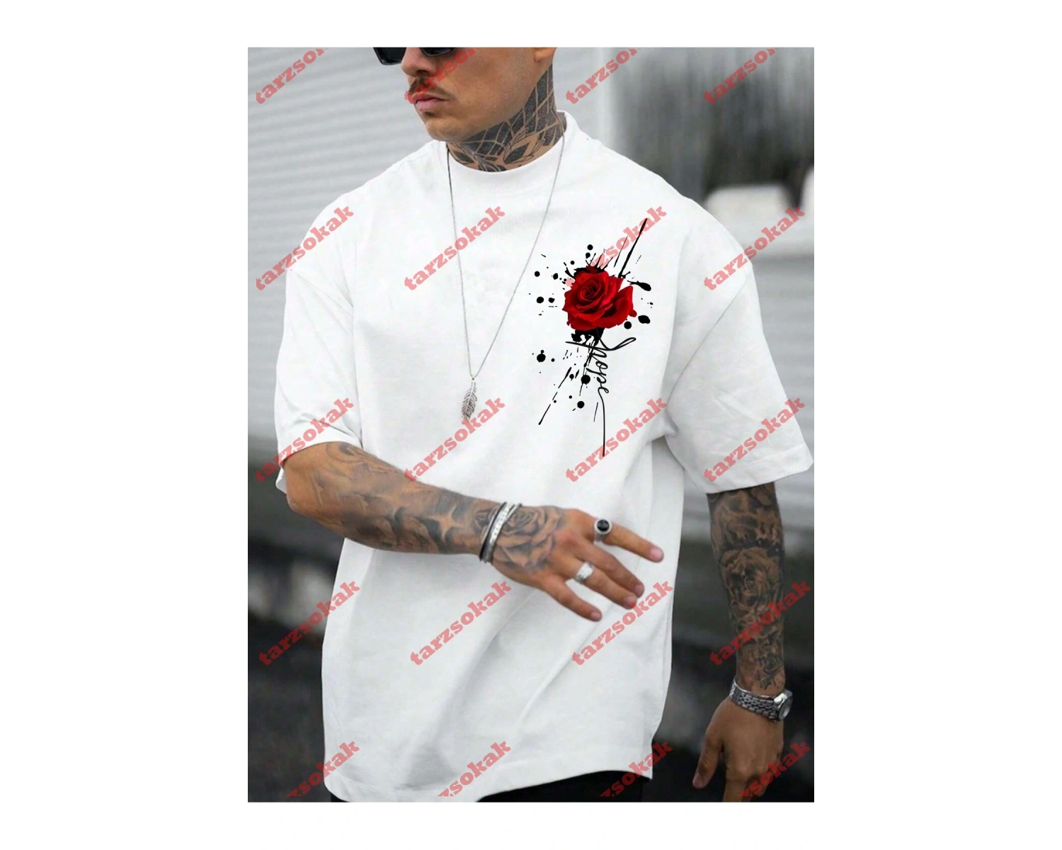 Model 3922 Erkek Yazlık Yuvarlak Yaka Kısa Kollu Günlük Tişört, Yaz