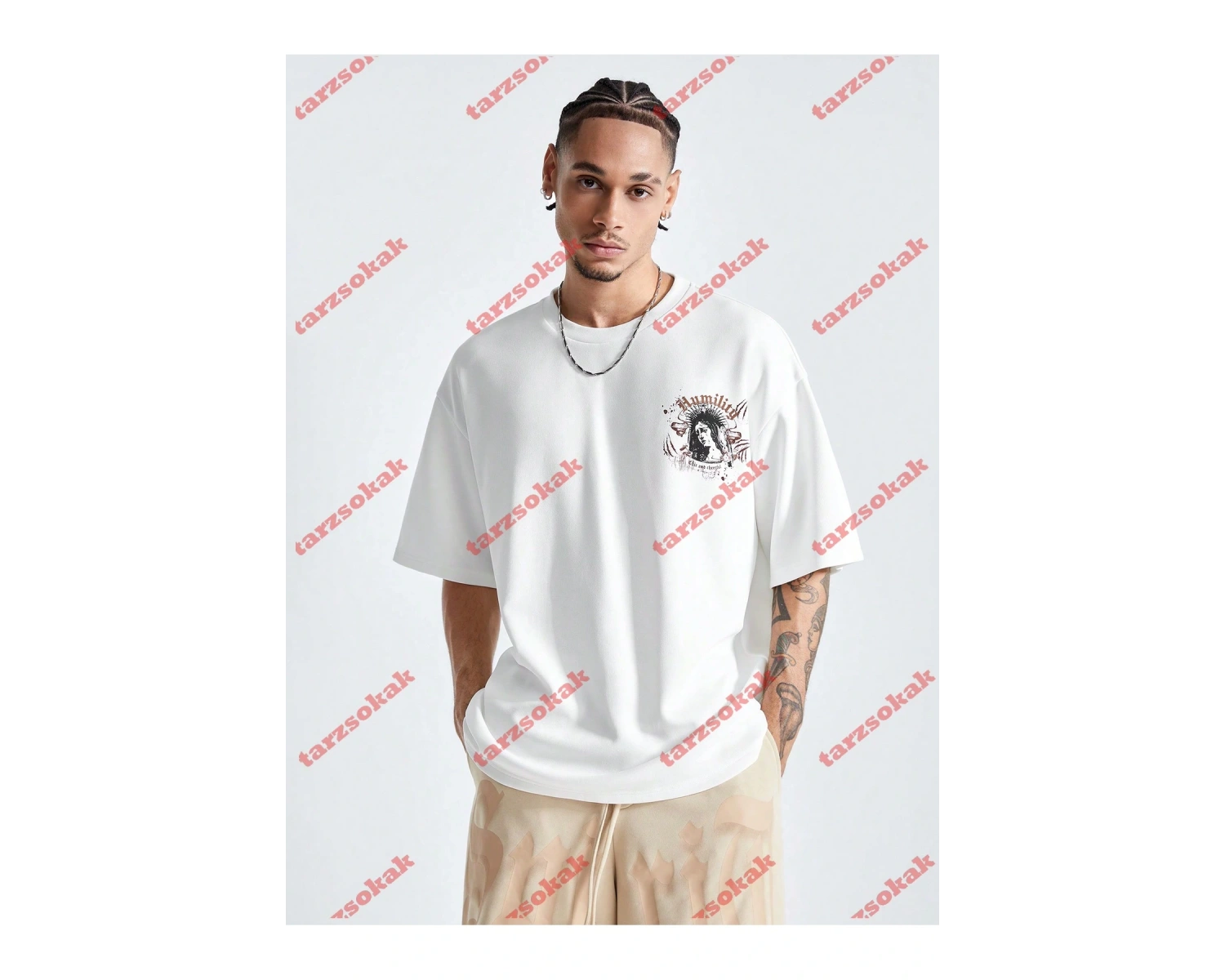 Model 3930 Erkek Yazlık Yuvarlak Yaka Kısa Kollu Günlük Tişört, Yaz