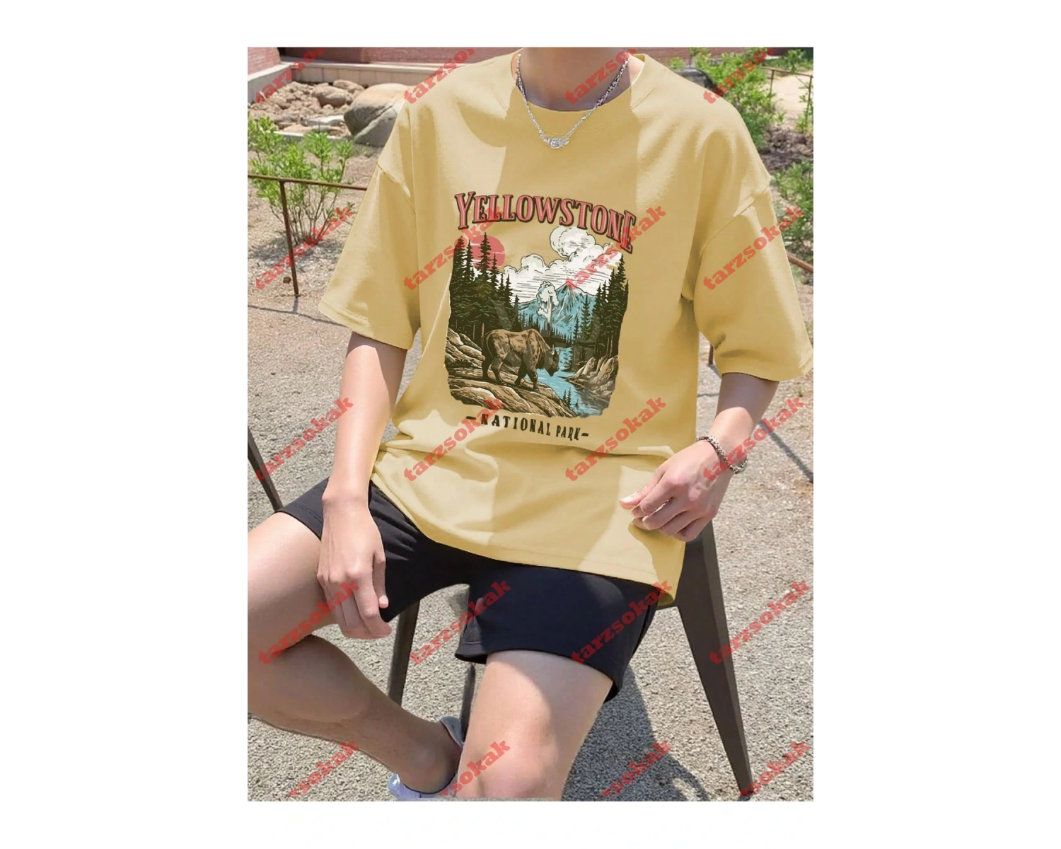 Model 3931 Erkek Yazlık Yuvarlak Yaka Kısa Kollu Günlük Tişört, Yaz