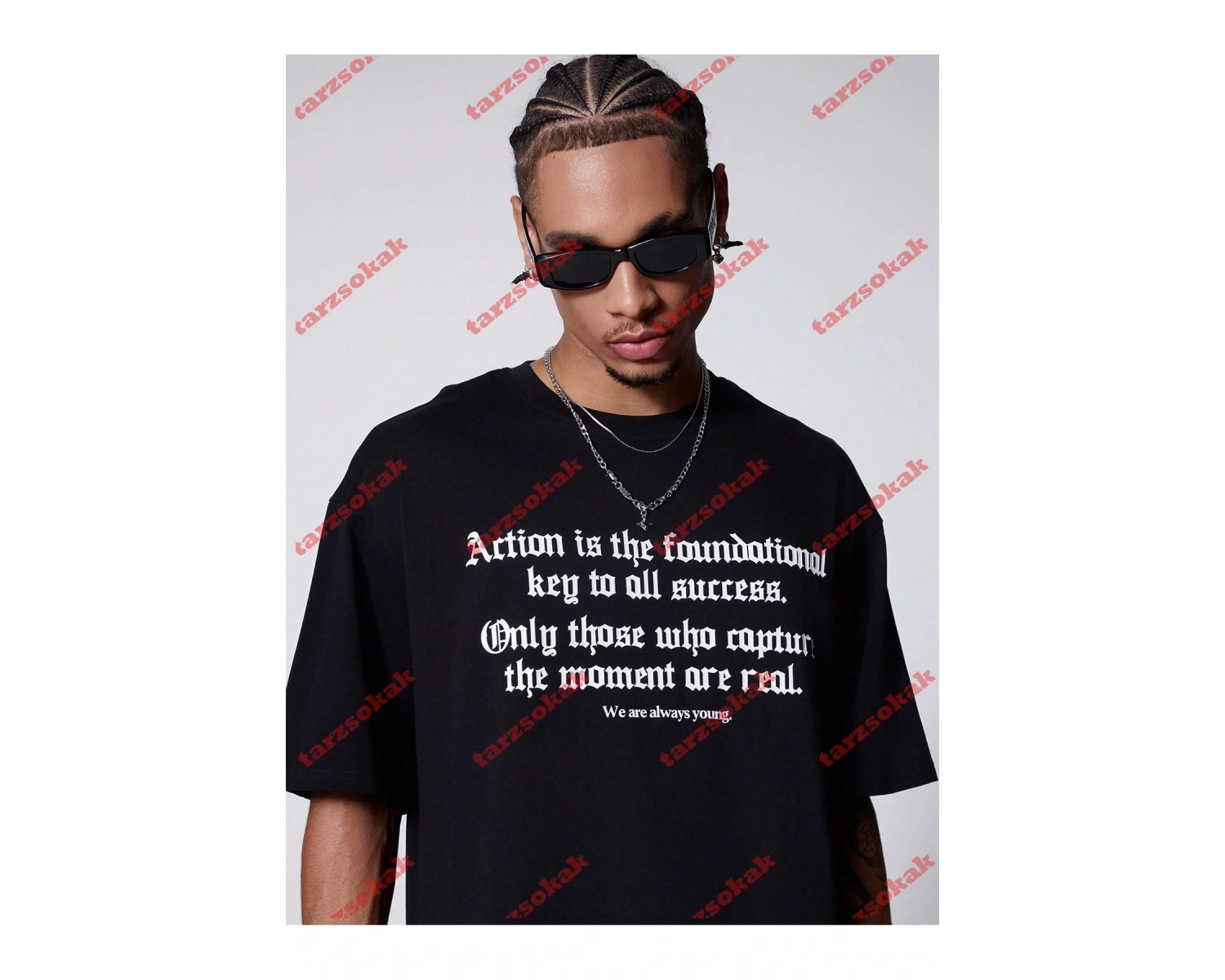 Model 3935 Erkek Yazlık Yuvarlak Yaka Kısa Kollu Günlük Tişört, Yaz