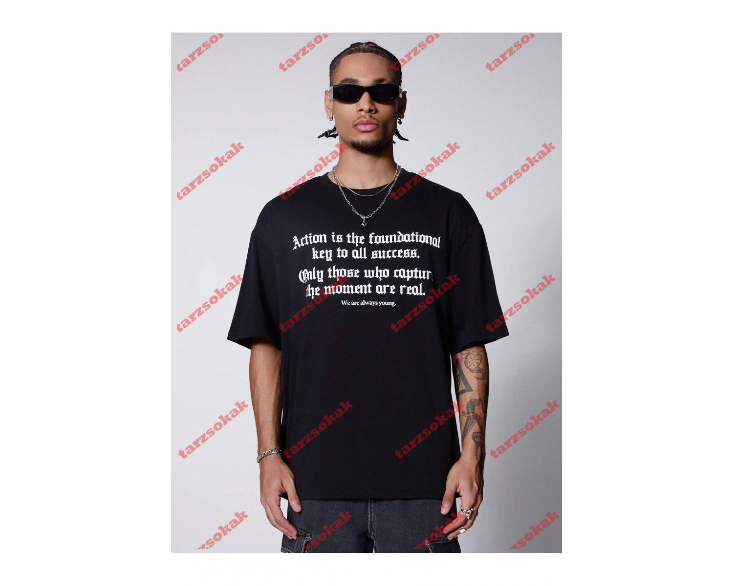 Model 3935 Erkek Yazlık Yuvarlak Yaka Kısa Kollu Günlük Tişört, Yaz