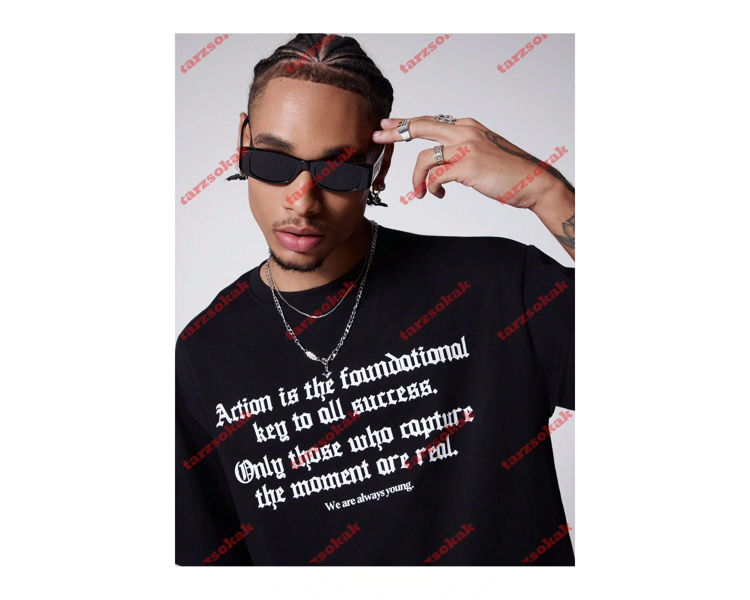 Model 3935 Erkek Yazlık Yuvarlak Yaka Kısa Kollu Günlük Tişört, Yaz