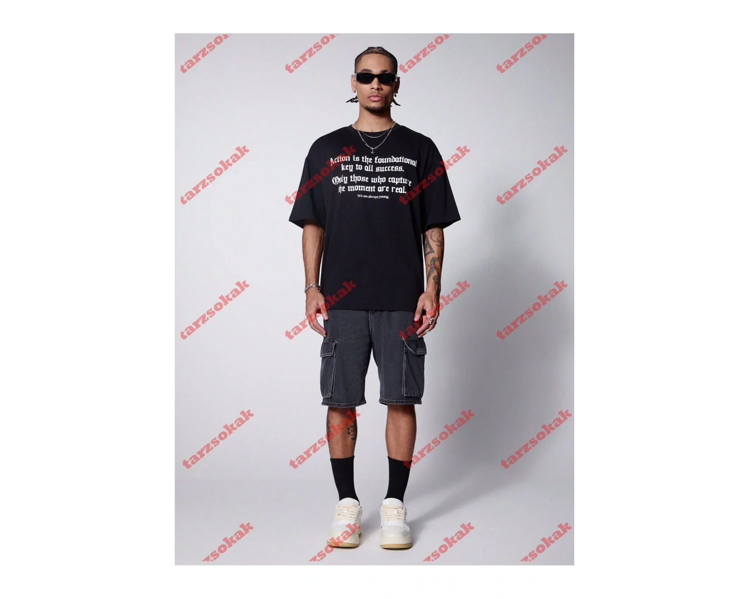 Model 3935 Erkek Yazlık Yuvarlak Yaka Kısa Kollu Günlük Tişört, Yaz