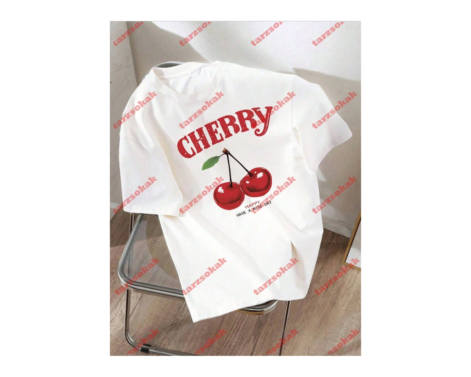 Model 3940 Erkek Yazlık Yuvarlak Yaka Kısa Kollu Günlük Tişört, Yaz