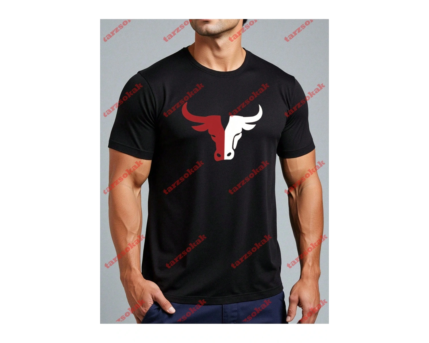 Model 3942 Erkek Yazlık Yuvarlak Yaka Kısa Kollu Günlük Tişört, Yaz