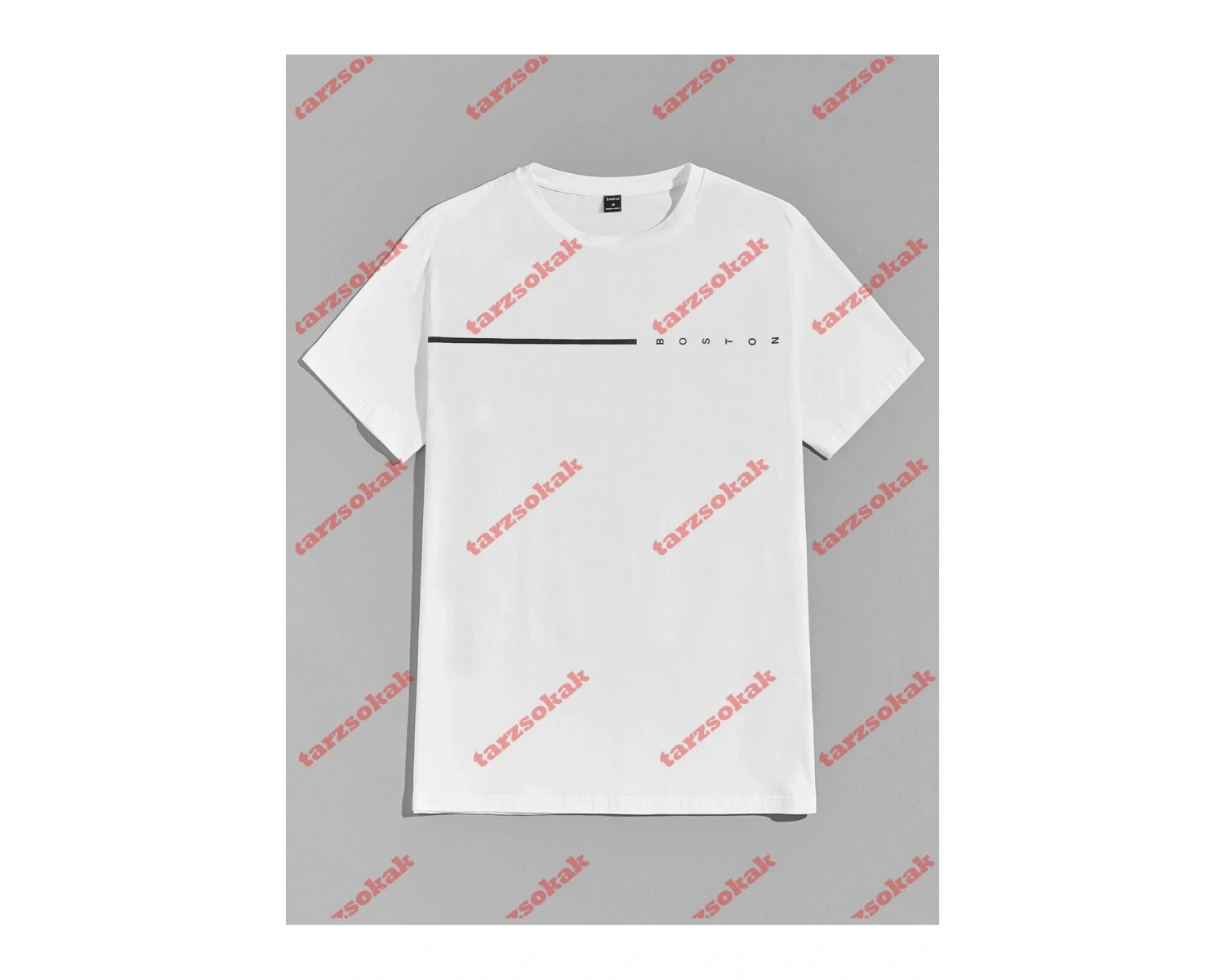 Model 3945 Erkek Yazlık Yuvarlak Yaka Kısa Kollu Günlük Tişört, Yaz