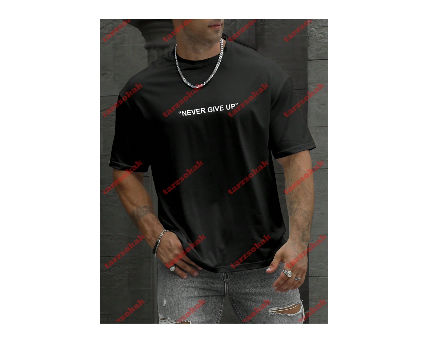 Model 3950 Erkek Yazlık Yuvarlak Yaka Kısa Kollu Günlük Tişört, Yaz