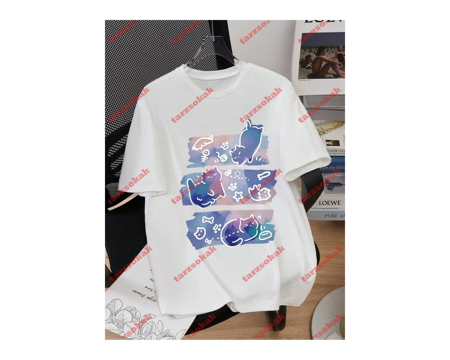 Model 3952 Erkek Yazlık Yuvarlak Yaka Kısa Kollu Günlük Tişört, Yaz