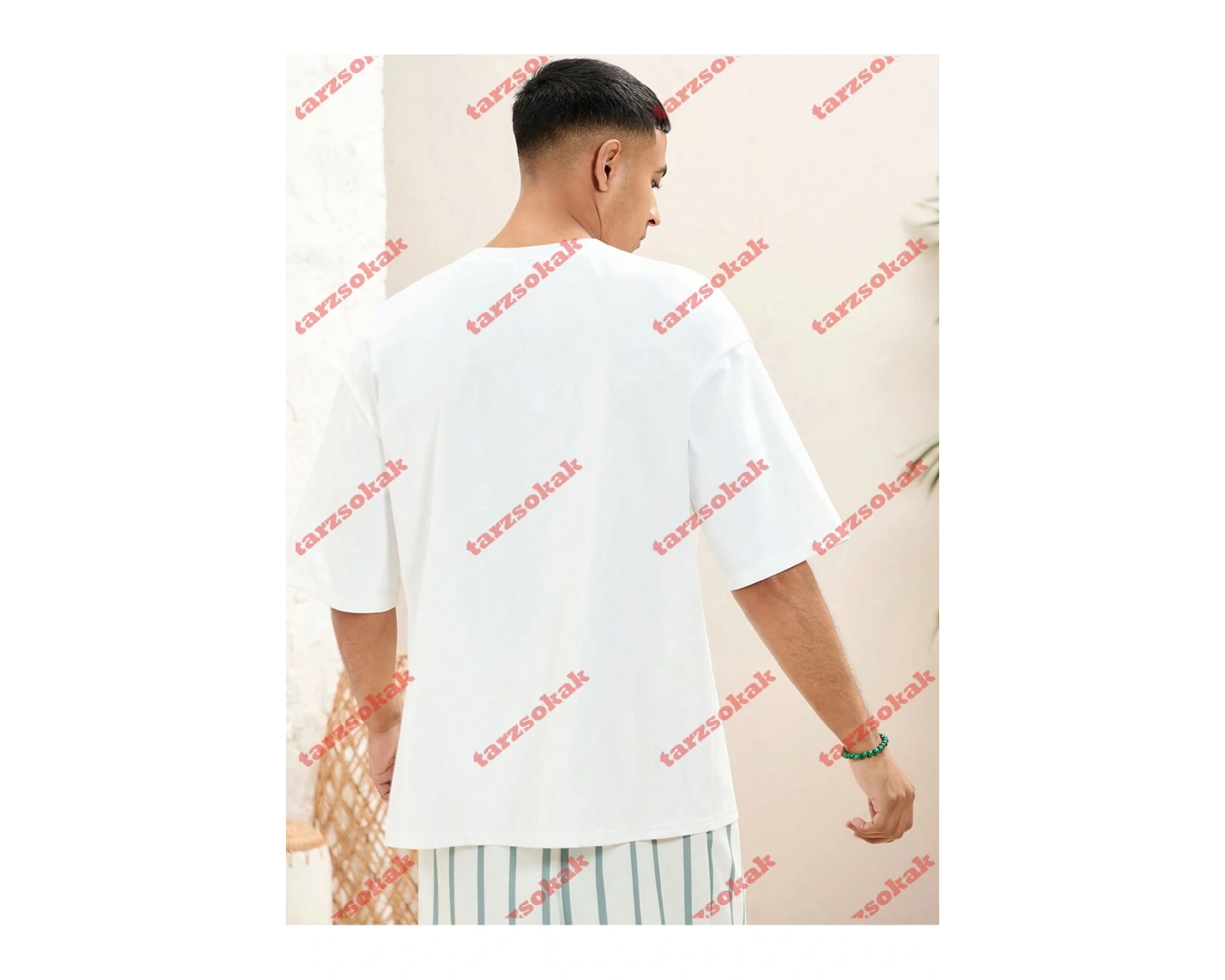 Model 3957 Erkek Yazlık Yuvarlak Yaka Kısa Kollu Günlük Tişört, Yaz