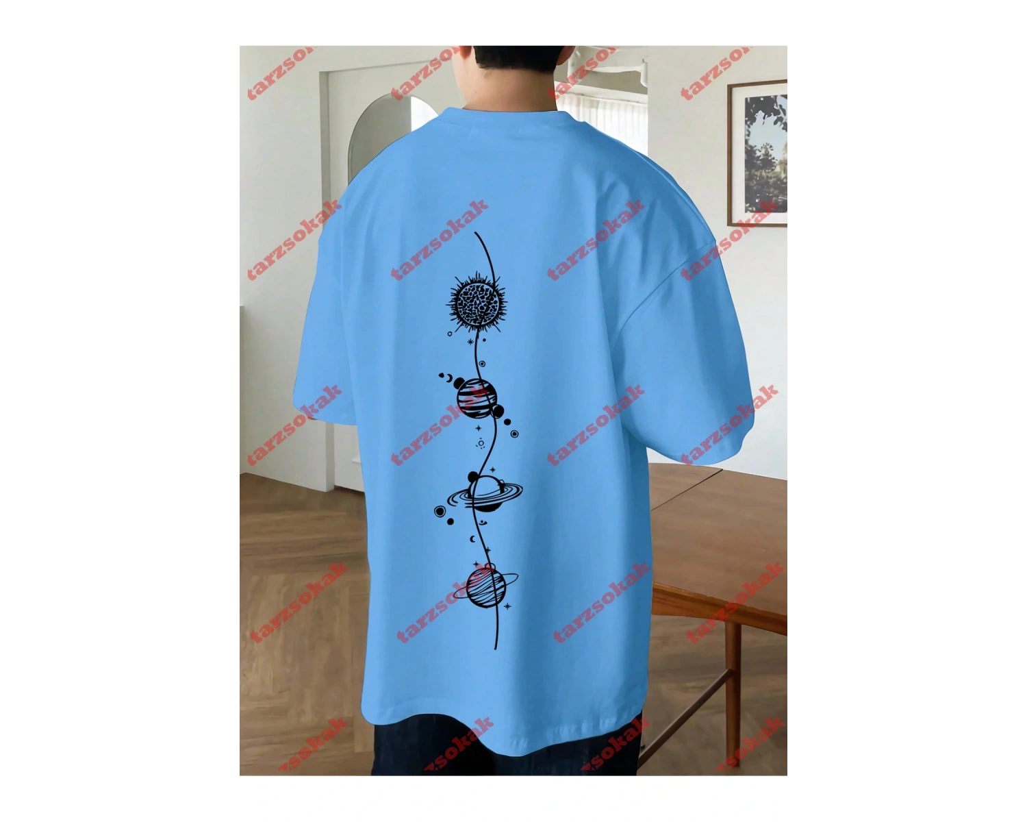 Model 3961 Erkek Yazlık Yuvarlak Yaka Kısa Kollu Günlük Tişört, Yaz