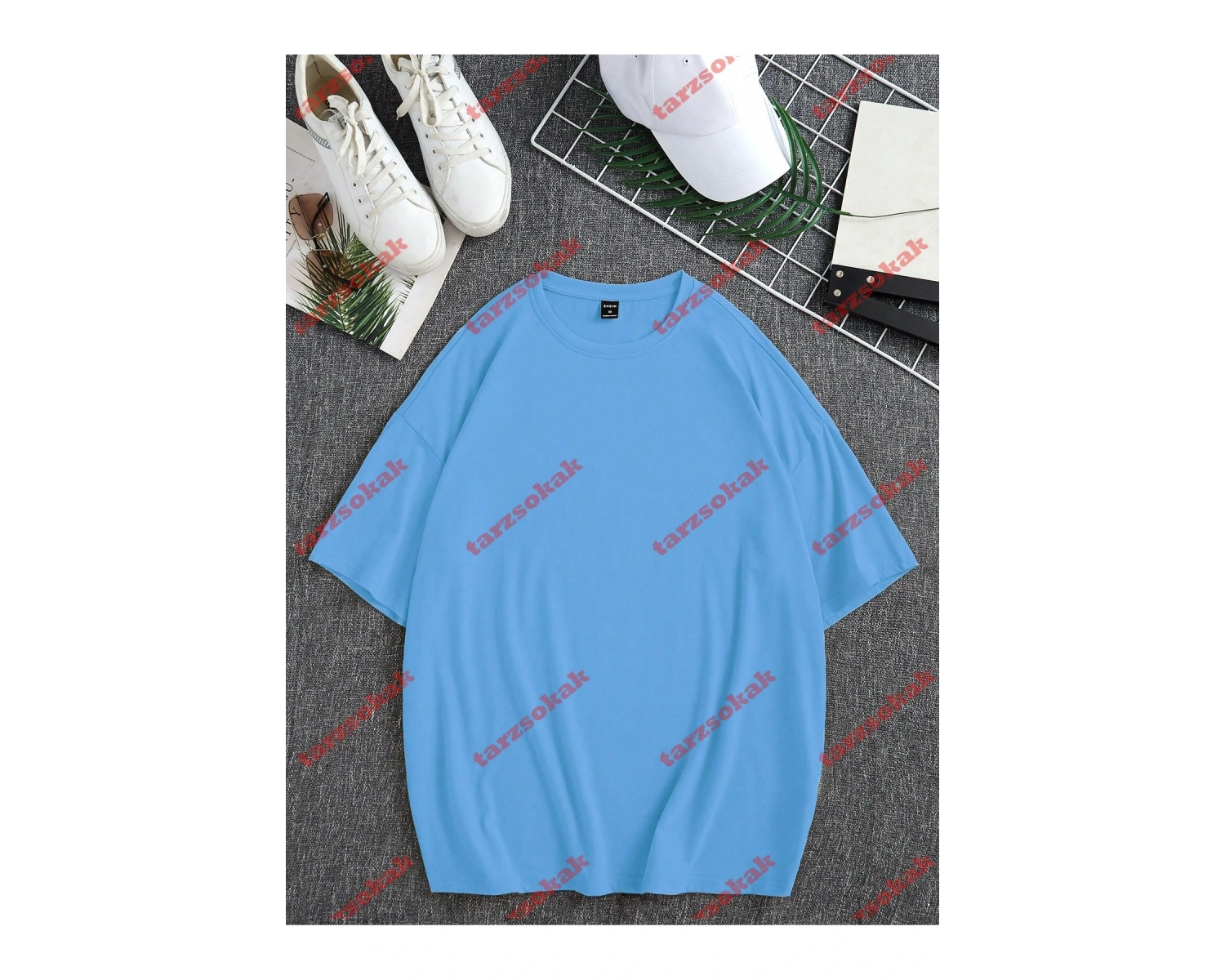 Model 3961 Erkek Yazlık Yuvarlak Yaka Kısa Kollu Günlük Tişört, Yaz