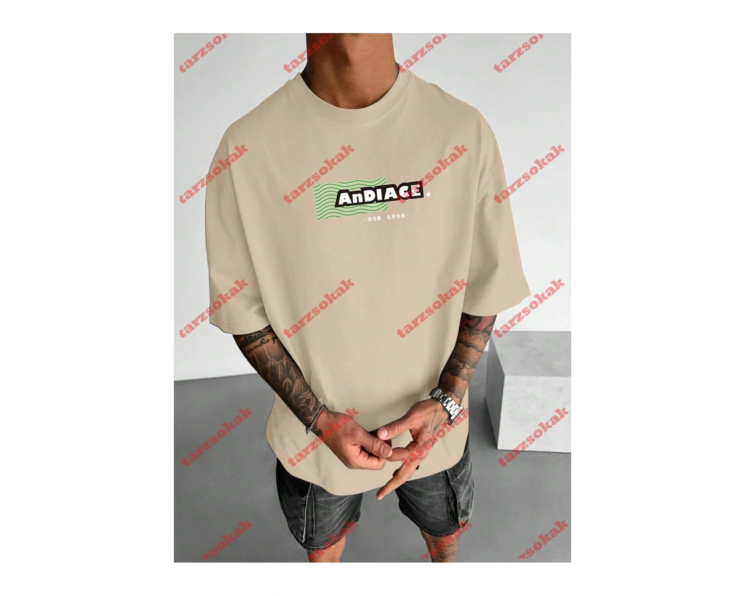 Model 3964 Erkek Yazlık Yuvarlak Yaka Kısa Kollu Günlük Tişört, Yaz